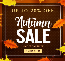Fall Sale! Save up to 20% + Free Shipping