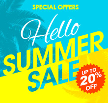 Summer Sale! Save up to 20% + Free Shipping