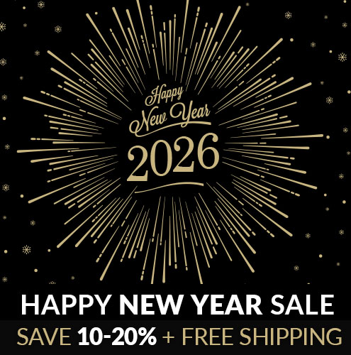 New Year Sale! Save up to 20% + Free Shipping