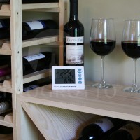 Thermometer Hygromter in use in small wine closet