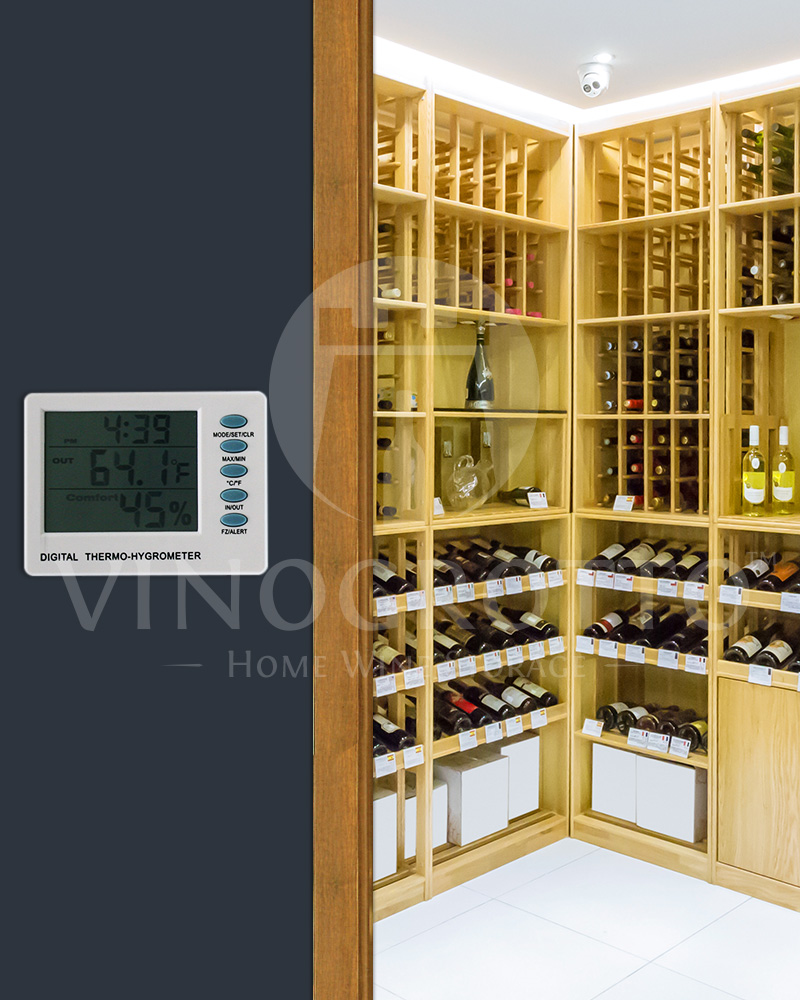 Digital Wine Cellar Hygrometer and Thermometer