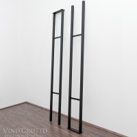 Vintage View Floor to Ceiling Mounting Frame - Matte-Black Showcase