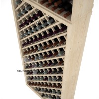 Professional Series - 7 Foot - Individual Diamond Wine Bin - Pine Detail