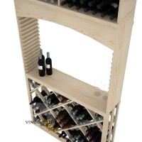 Professional Series - 7 Foot - Tasting Station with Lattice Diamond Bin and Archway - Pine Detail