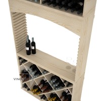 Professional Series - 7 Foot - Tasting Station with Solid Diamond Bin and Archway - Pine Detail