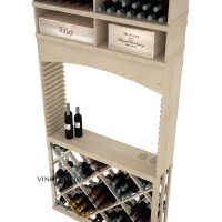 Professional Series - 8 Foot - Tasting Station with Lattice Diamond Bin and Archway - Pine Detail