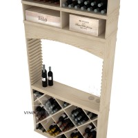 Professional Series - 8 Foot - Tasting Station with Solid Diamond Bin and Archway - Pine Detail