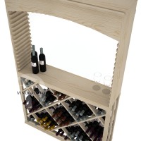 Professional Series - 6 Foot - Tasting Station with Lattice Diamond Bin and Archway - Pine Detail