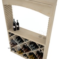 Professional Series - 6 Foot - Tasting Station with Solid Diamond Bin and Archway - Pine Detail
