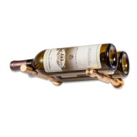 VintageView Vino Pins - Double Bottle with Collars - Golden Bronze Finish