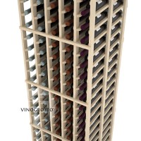 Professional Series - 6 Foot - Double Deep - 5 Column Cellar Rack - Pine Detail