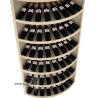 Retail Value Series - Commercial 7 Tier Solid Wood Corner Round Wine Display - Pine