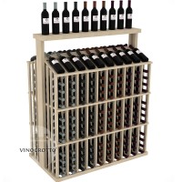 Retail Value Series - 260 Bottle Full Aisle with Top Shelf Display - Pine Showcase