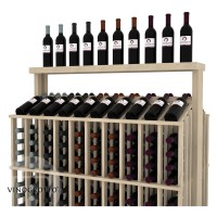 Retail Value Series - 260 Bottle Full Aisle with Top Shelf Display - Pine Detail