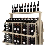 Retail Value Series - 300 Bottle Commercial Aisle Display with 4 Shelves + Solid Top - Pine