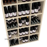 Retail Value Series - Commercial Rectangular Wine Bin and Shelf - 240 Bottles - Pine