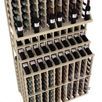 Retail Value Series - 300 Bottle Triple Tier Wine Display with Double Deep Base - Pine