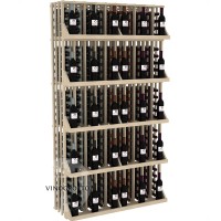 Retail Value Series - 240 Bottle Commercial Wall Display with 5 Shelves - Pine Showcase