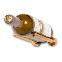 Vino Rails Wine Rack Single Bottle - Golden-Bronze Showcase