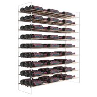 Evolution Wine Tower - 4FT - 81 Bottles - Golden-Bronze Showcase