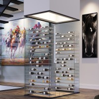 Evolution Wine Tower - Wine Cellar Install - Chrome