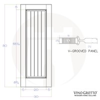 The Barolo Solid Wine Cellar Door - Square Top