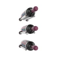 Vino Rails Wine Rack Designer Kit - 3x1 - 3 Bottles - Gunmetal Showcase