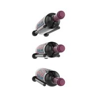 Vino Rails Wine Rack Designer Kit - 3x1 - 3 Bottles - Matte-Black Showcase