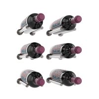 Vino Rails Wine Rack Designer Kit - 3x2 - 6 Bottles - Gunmetal Showcase