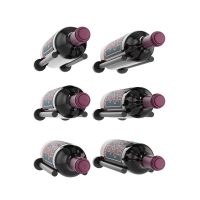 Vino Rails Wine Rack Designer Kit - 3x2 - 6 Bottles - Matte-Black Showcase