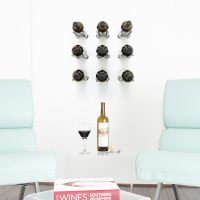 Vino Rails Wine Rack Designer Kit - 3x3 - 9 Bottles - Milled-Aluminum