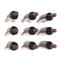 Vino Rails Wine Rack Designer Kit - 3x3 - 9 Bottles - Golden-Bronze Showcase
