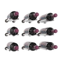 Vino Rails Wine Rack Designer Kit - 3x3 - 9 Bottles - Gunmetal Showcase