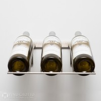 VintageView 3 Bottle Presentation Row Rack – WS-PR1C (Brushed Nickel)