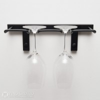 VintageView Stemware Rack - 2 Glasses (Matte Black)