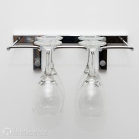 VintageView Stemware Rack - 4 Glasses (Chrome Plated)