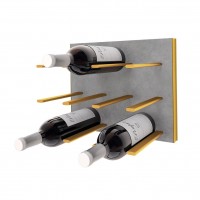 STACT C-Type Wine Rack - Concrete & Gold