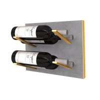 STACT L-Type Wine Rack - Concrete & Gold