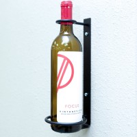 VintageView W Series Perch 1-Bottle Vertical Metal Wine Rack - Matte Black Finish