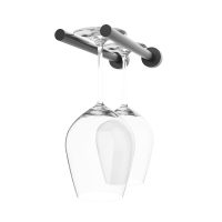 Vino Rails Stemware Rack - 2 Glasses - Matte-Black Showcase